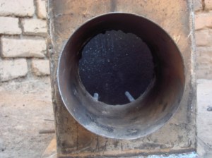 Front - briquette feed